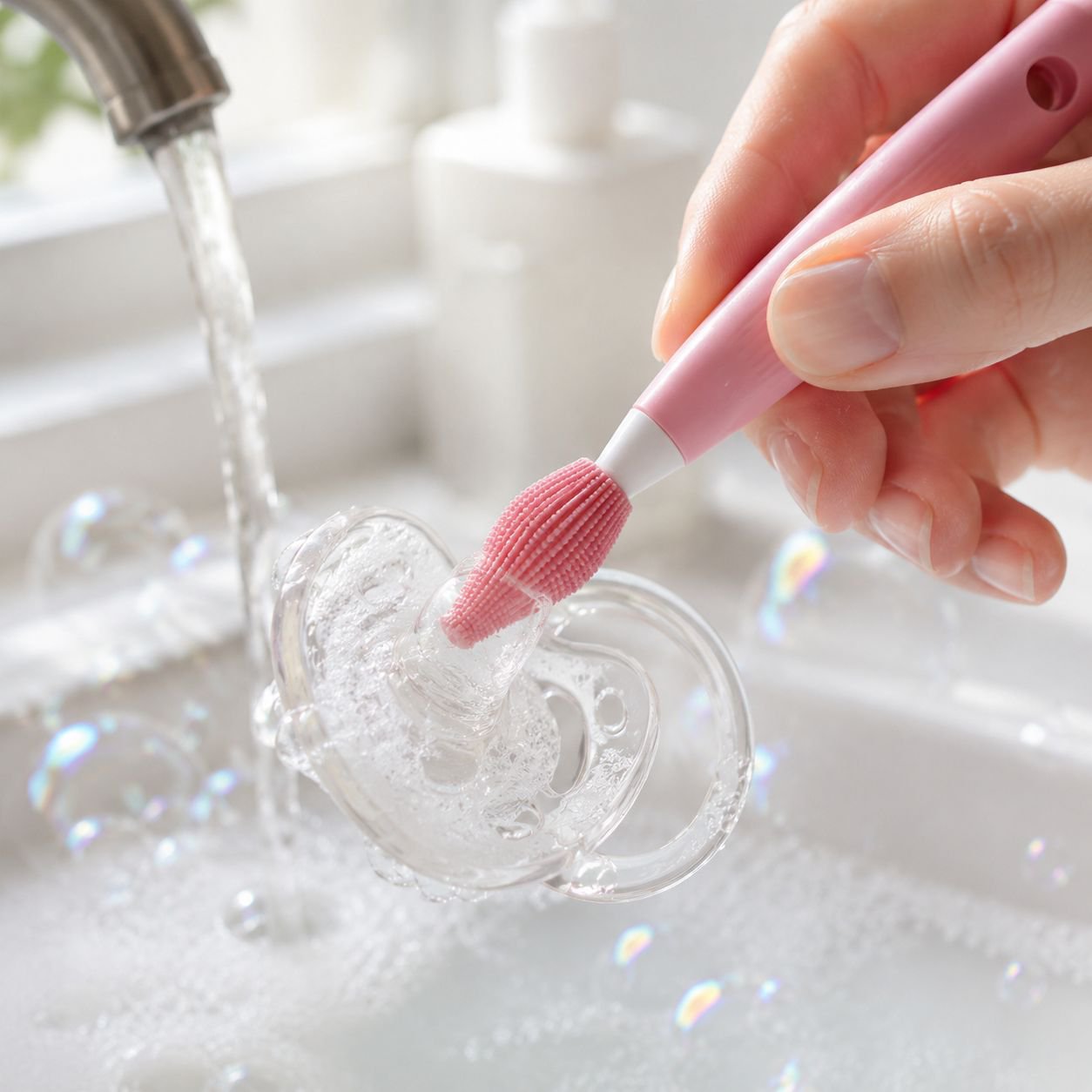 Brosse à gobelet en silicone pour nettoyage sans angle mort
