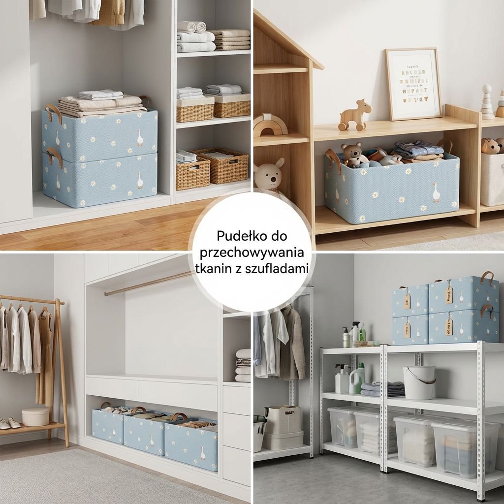 Pudełko do przechowywania, pudełko do przechowywania ubrań z materiału