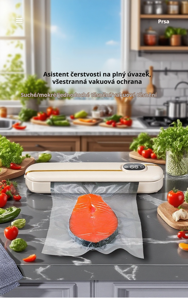 Detailní pohled na sealing machine pro potraviny