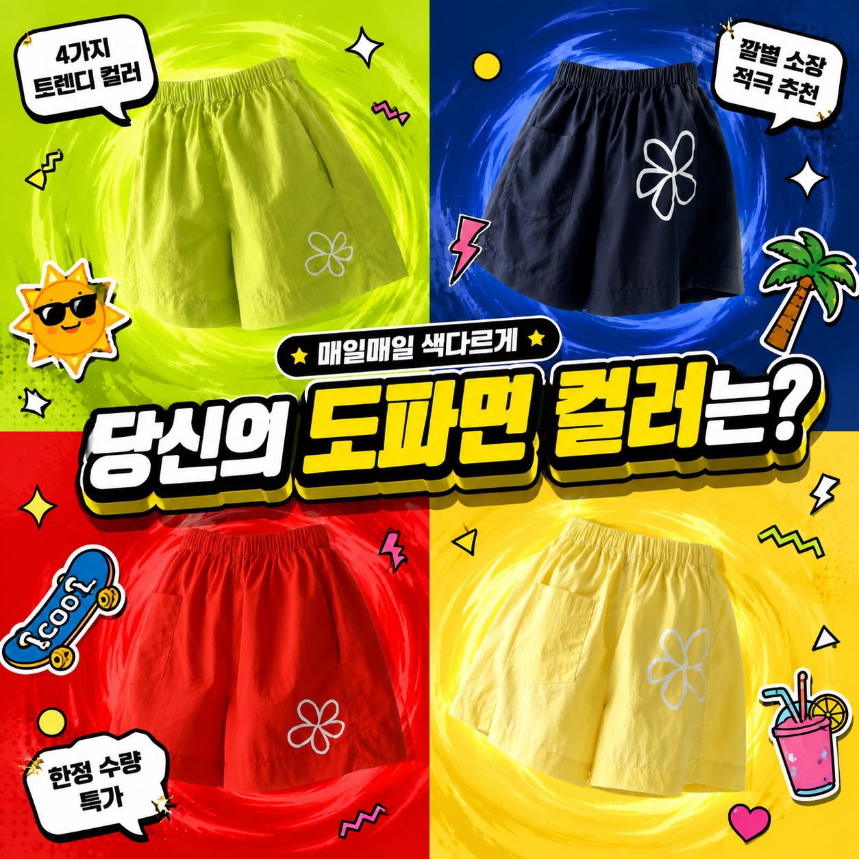 여름 하이웨스트 데일리 캐주얼 운동 반바지 여성용
