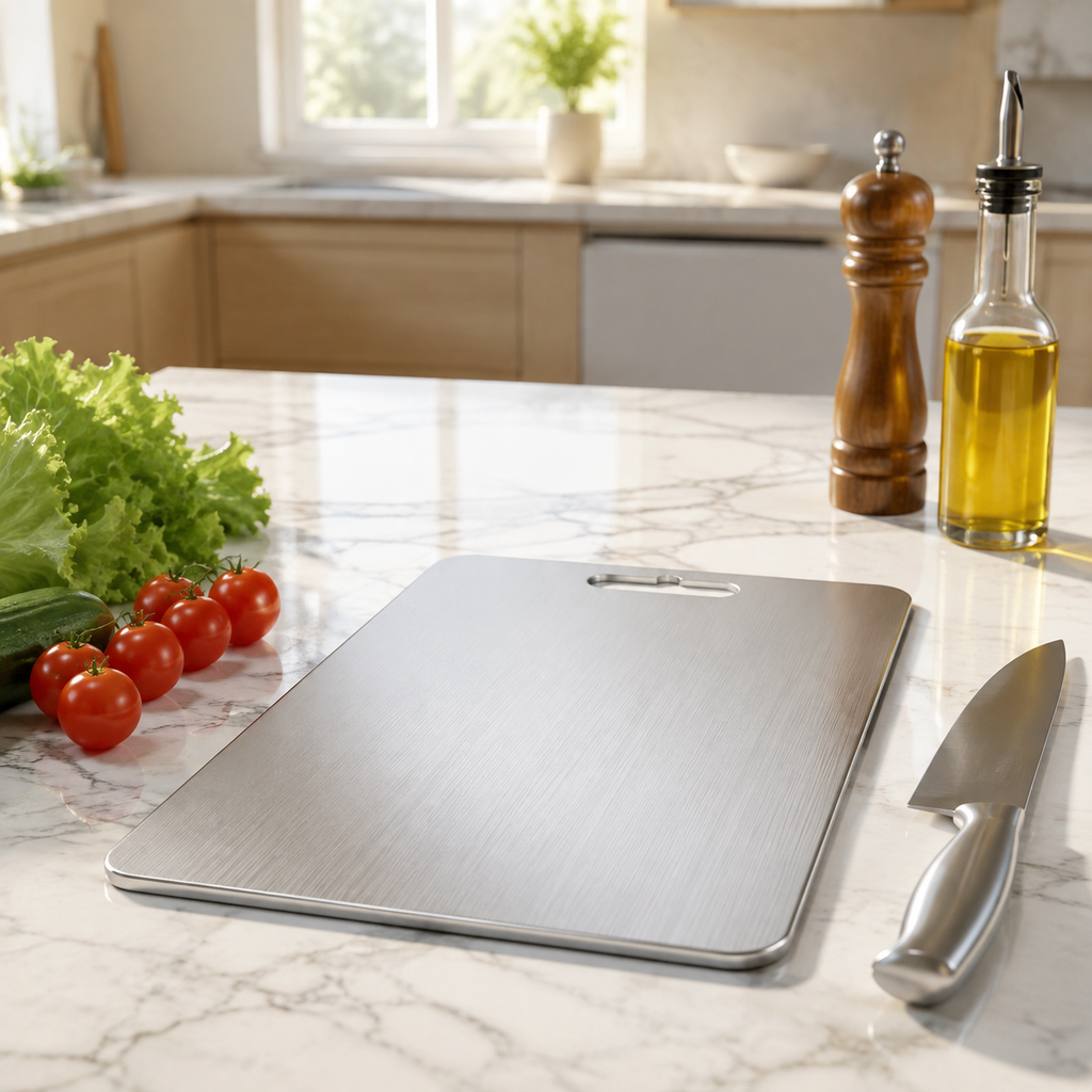 Titanium Cutting Board, Pure Titanium, Household and Medical Grade, Anti-Mold, Double-sided
