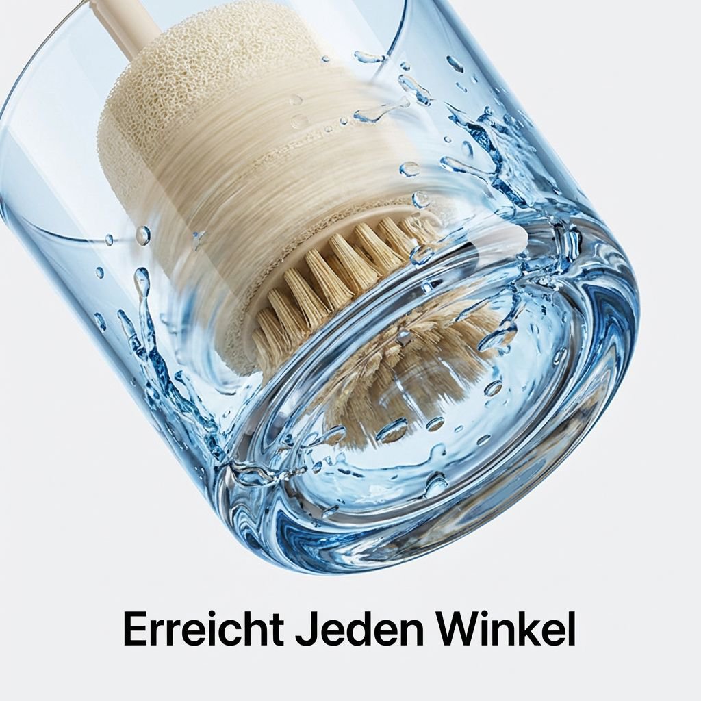 6-in-1 Wasserbecher-Reinigungsbürste mit langem Griff