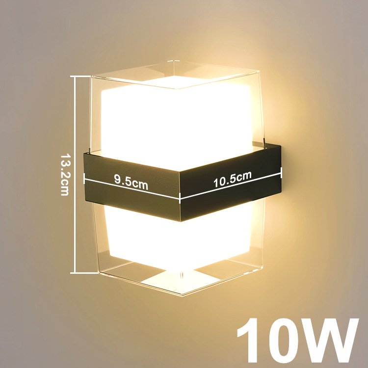 正方形と円形のLEDウォールライト
