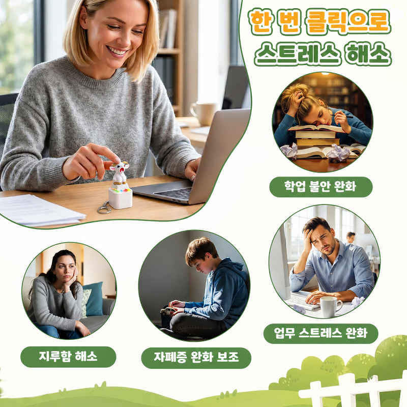 양 울음소리 내기 버튼 키링