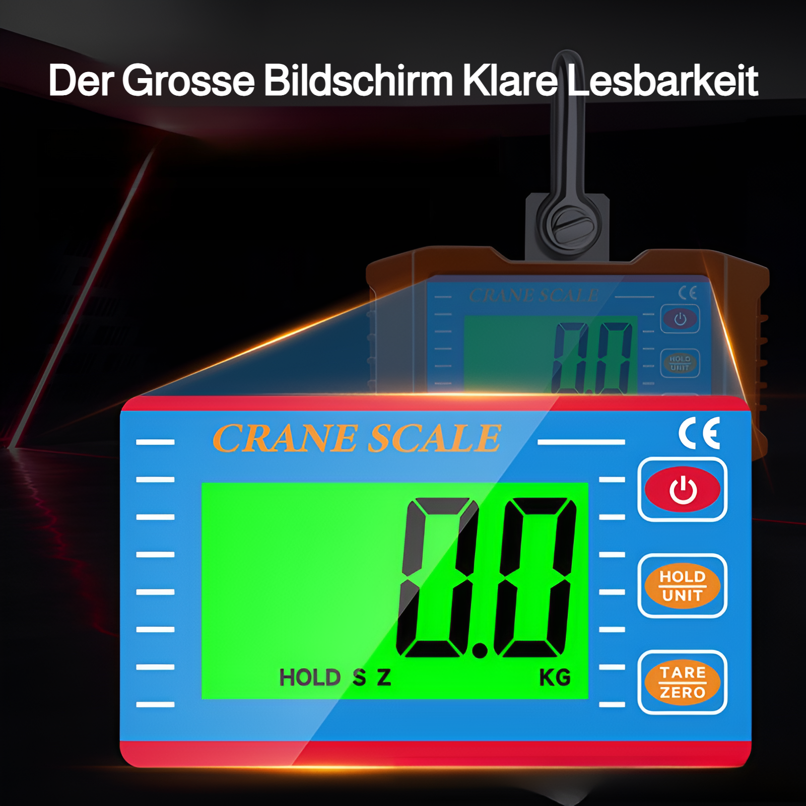 Tragbare elektronische Waage 2000kg mit LED-Anzeige