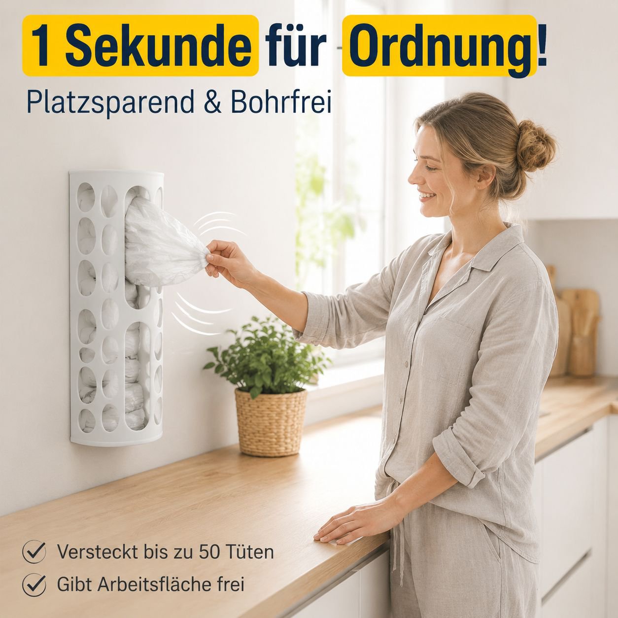 Wandmontierter Schubladen-Aufbewahrungsbox für die Küche