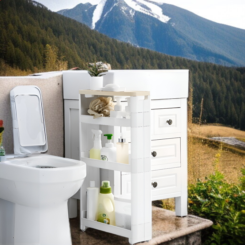 サイドキャビネットとして使える多層棚