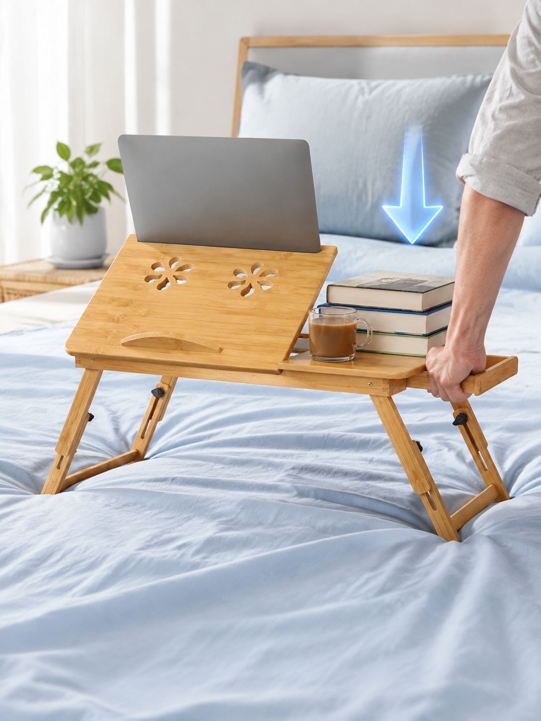 Home Bedside Folding Table, Laptop Desk, Mobile Small Desk