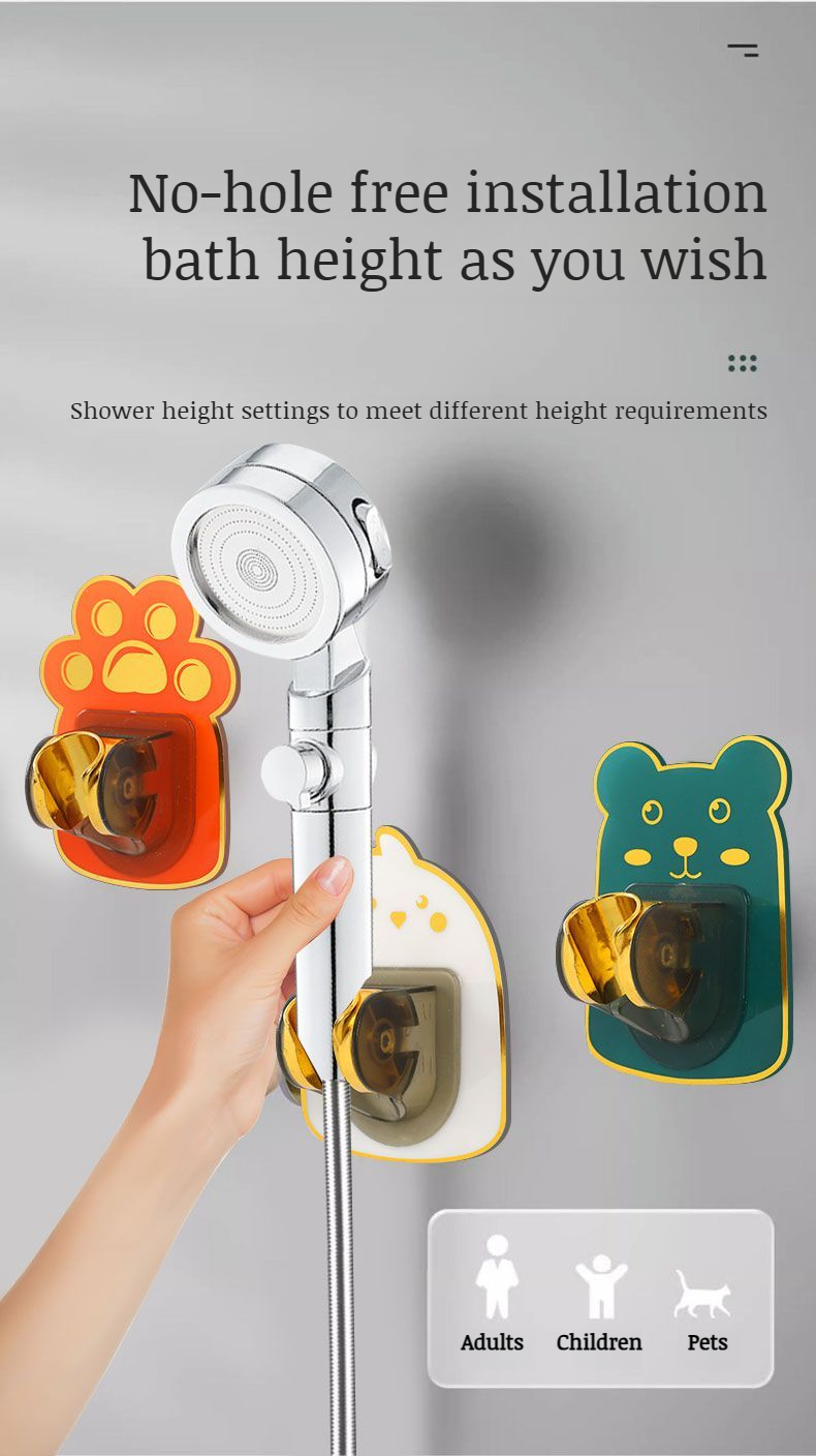 Removable shower head bracket for renter-friendly bathrooms