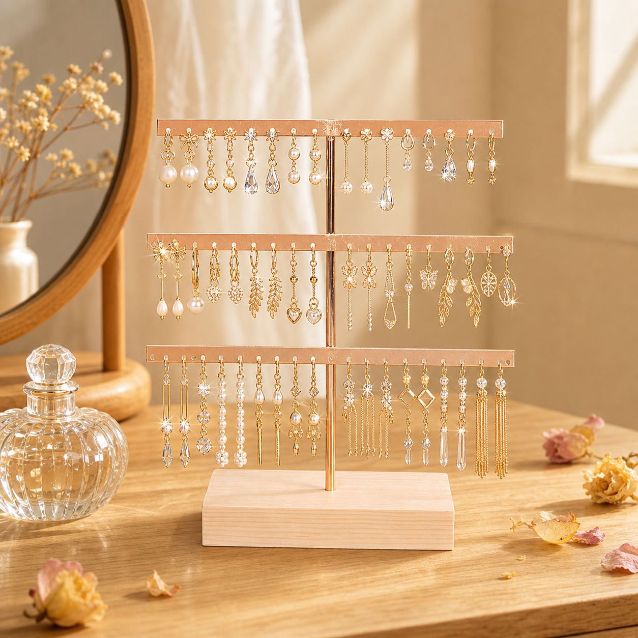 Nahaufnahme des goldenen Materials und der Verarbeitung
