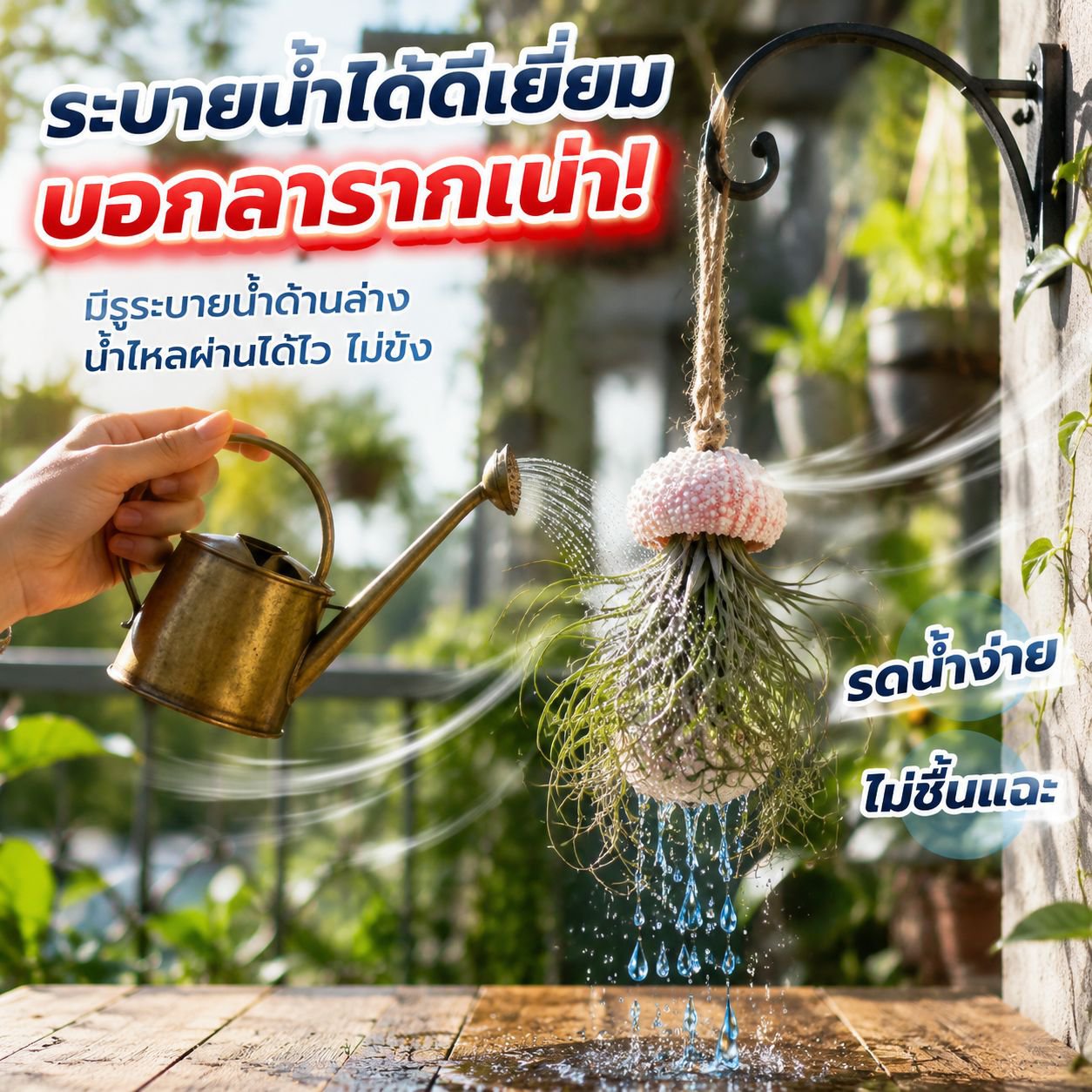 ชุดเปลือกเม่นทะเลกับแอร์แพลนท์ สำหรับตกแต่งบ้าน