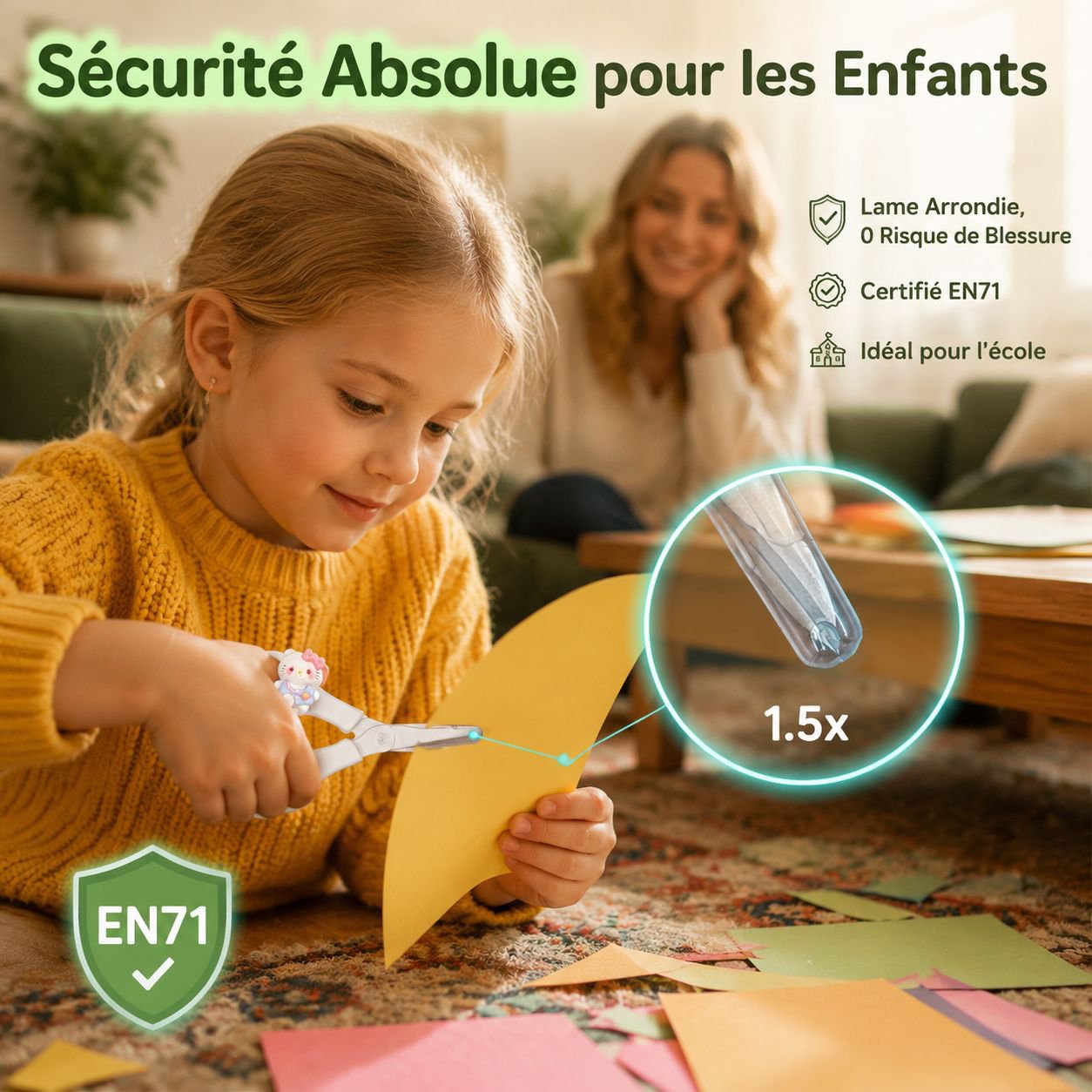 Ciseaux transparents pour usage domestique et étudiants