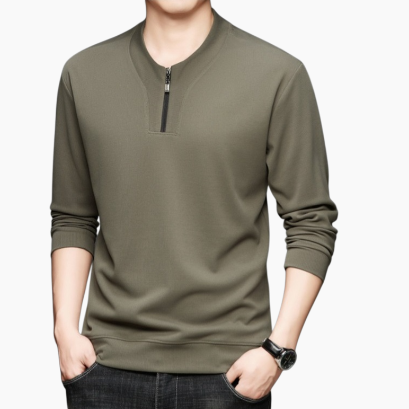 남자 필수 긴팔 티셔츠 집업 하이넥 긴팔 레깅스 봄 캐주얼 남성복 긴팔 티셔츠
