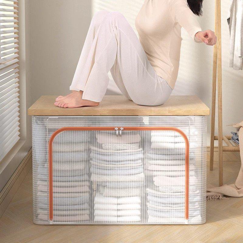 Thickened Clear Folding Storage Container for Household Use