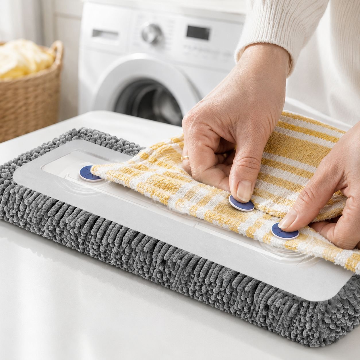 Household lazy mop chenille thickened flat mop a mop net handfree washing
