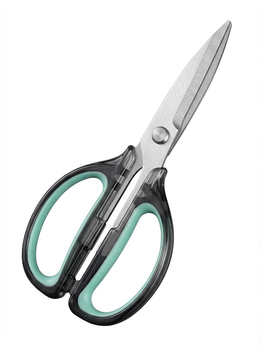 Konyhai rozsdamentes acélból készült olló közelről