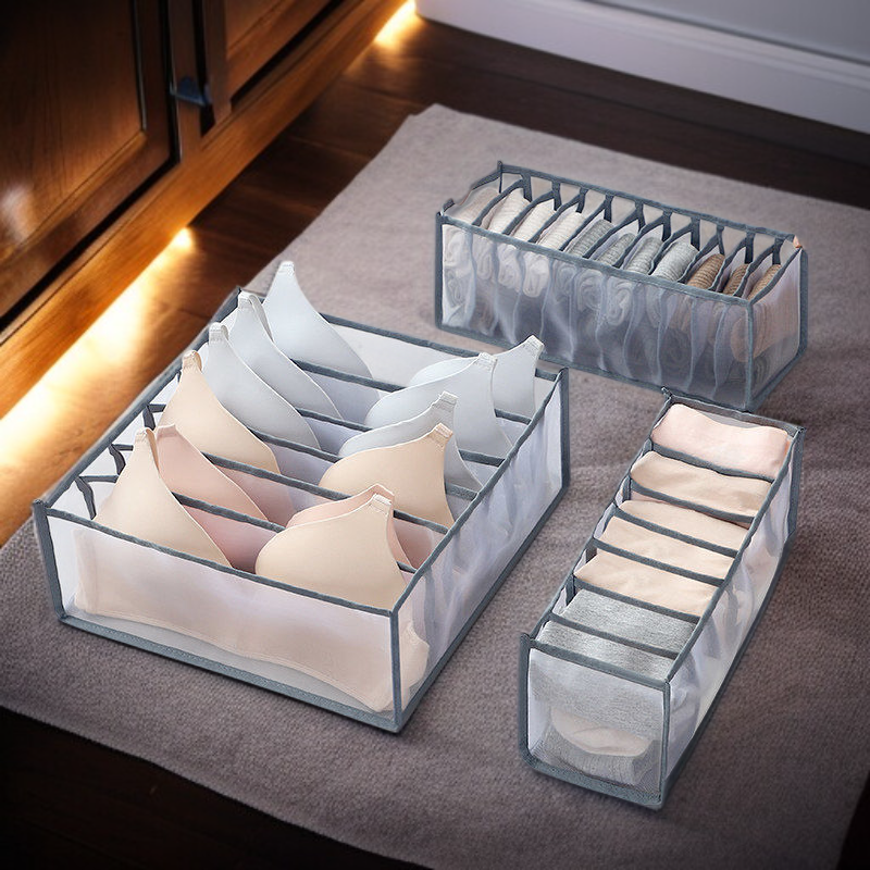 Annhua Schubladen Organizer für Unterwäsche und Socken, Formstabil, Faltbar, 3er-Set, Pink