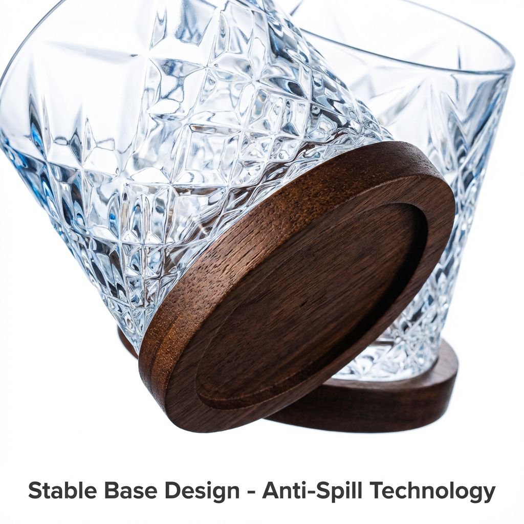 Rotating Brandy Glass – Wobble-Free Liquor Cup
