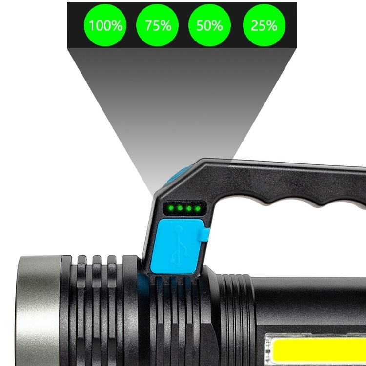 ไฟฉาย LED แบบชาร์จได้ ขนาดเล็ก แสงแรง สำหรับตั้งแคมป์กลางแจ้ง 3W ไฟส่องหา