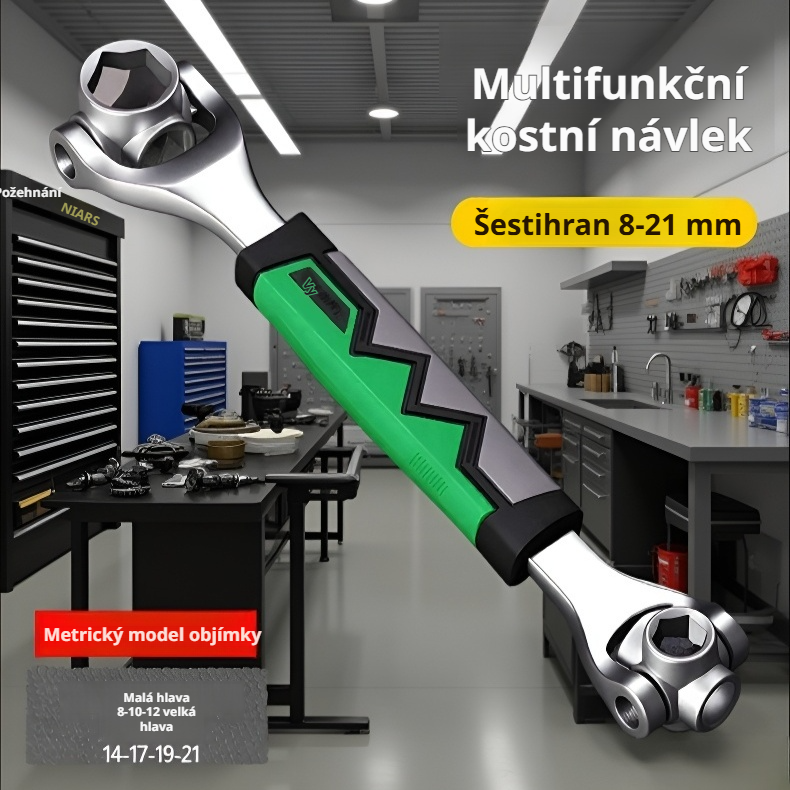 Odolný klíč na šrouby s květinovým vzorem