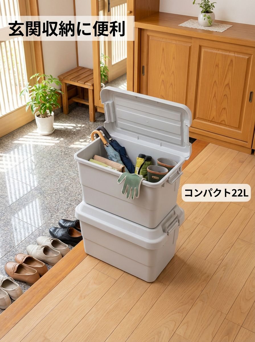 耐久性の高い屋外収納ボックス正面画像