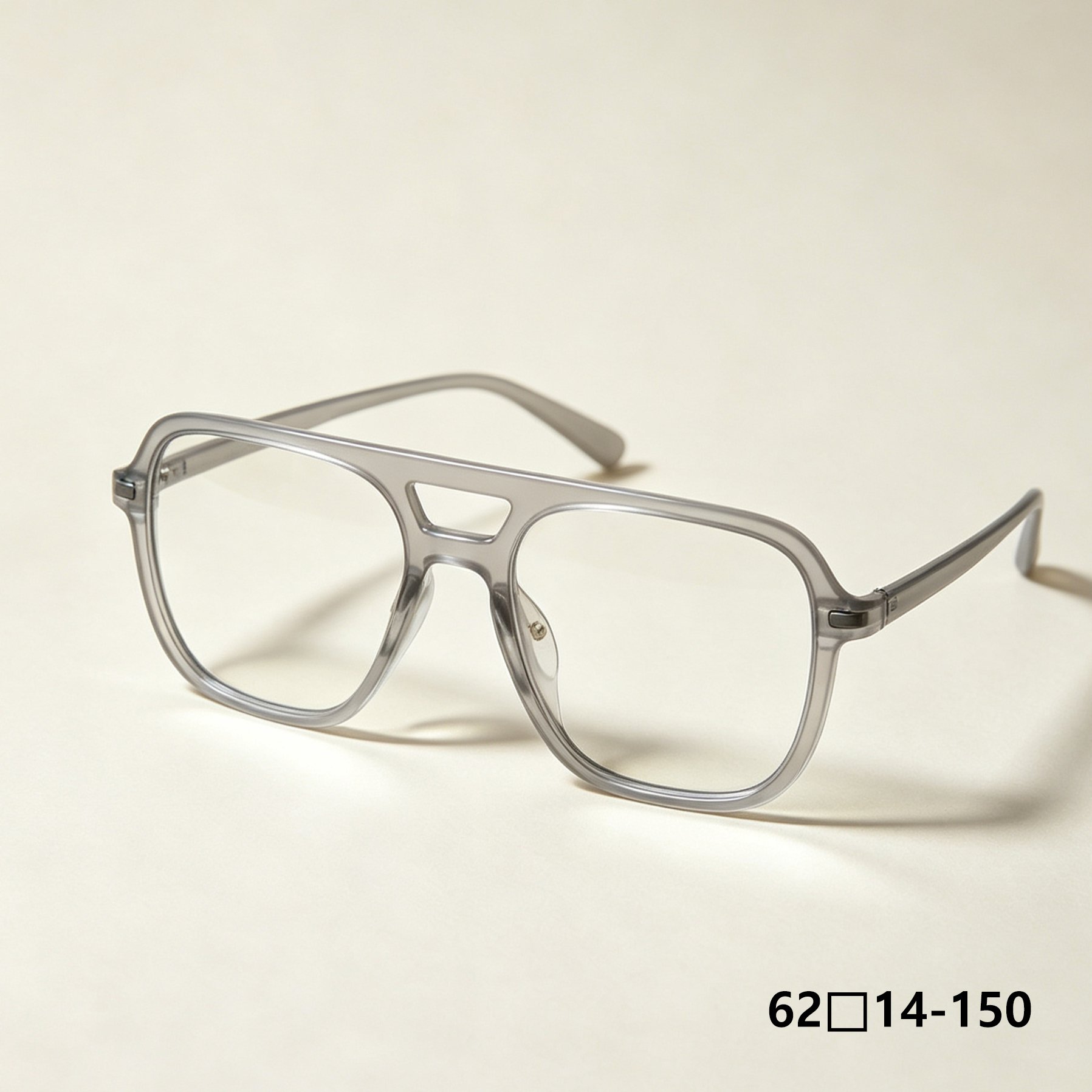 Durable full-rim gray eyeglass frame