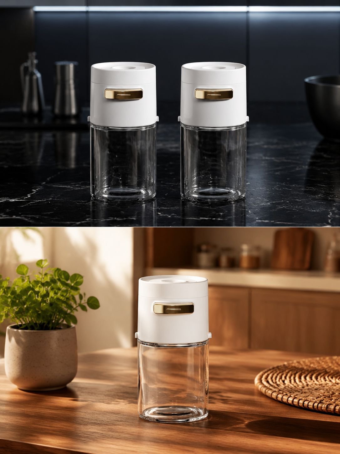 Durable and stylish pressing spice jar collection