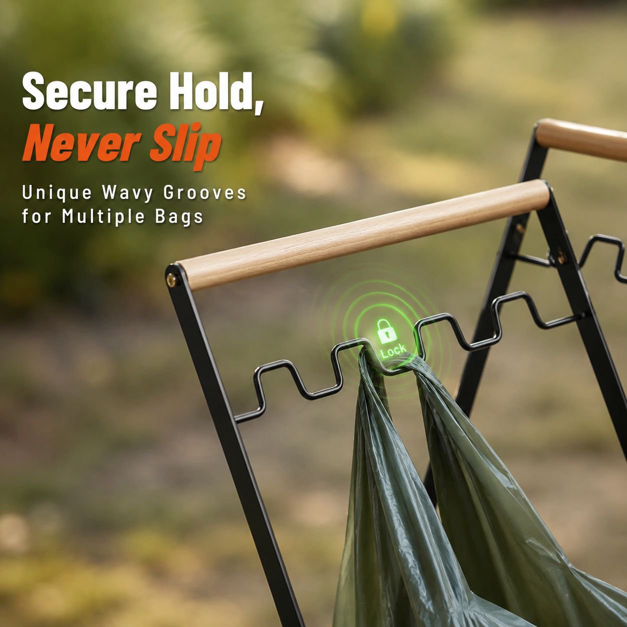 Self-moving Foldable Trash Can for Picnic and Camping