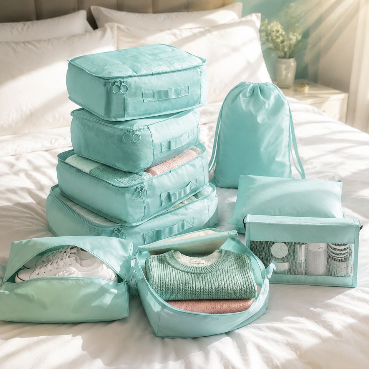 8-Piece Travel Clothes Organizer Set