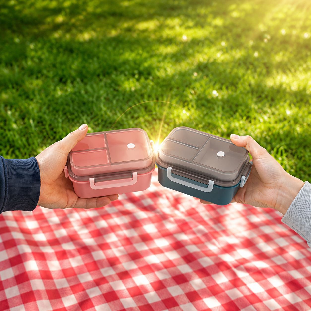 Stapelbare, leicht zu reinigende Lunchbox für Mahlzeiten außer Haus