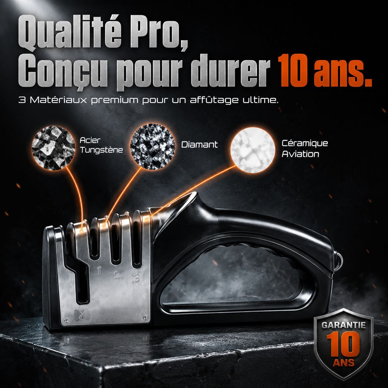 Aiguiseur de couteaux multifonction