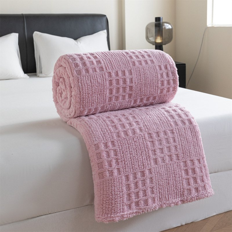 Double-Sided Fleece Waffle Jacquard