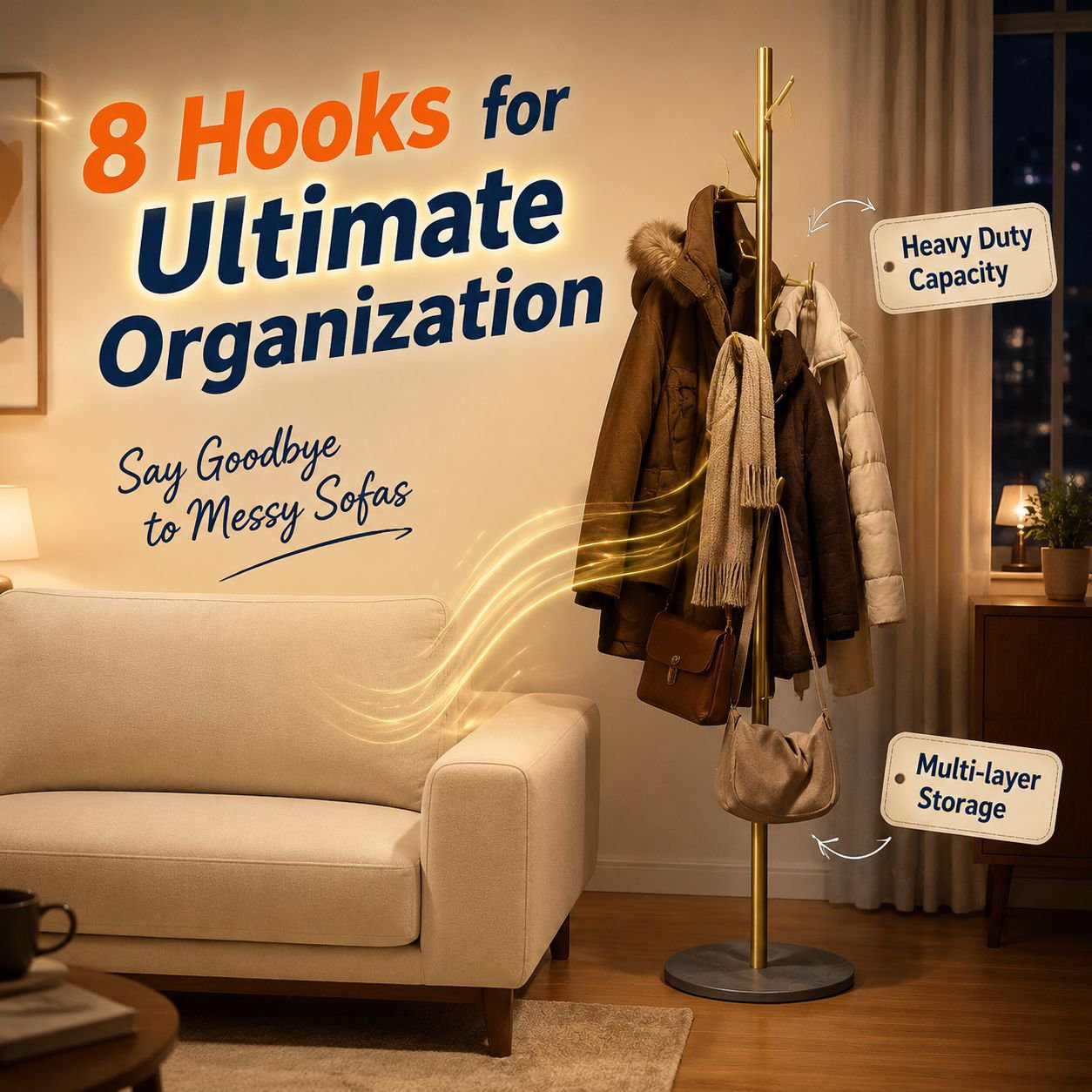 Multifunctional Hanger and Bag Hook