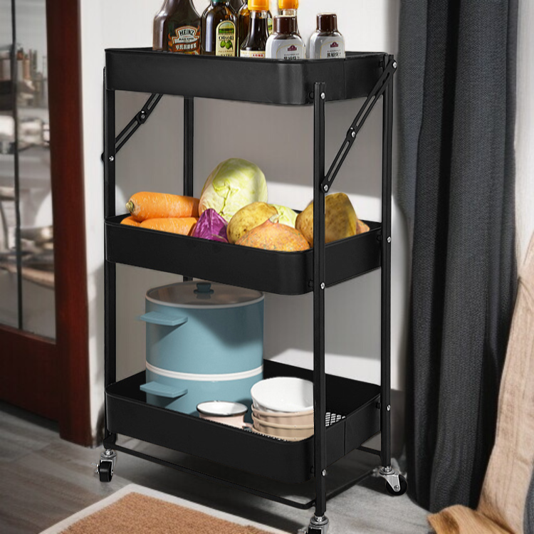 설치 필요 없는 접이식 바닥 수납 선반