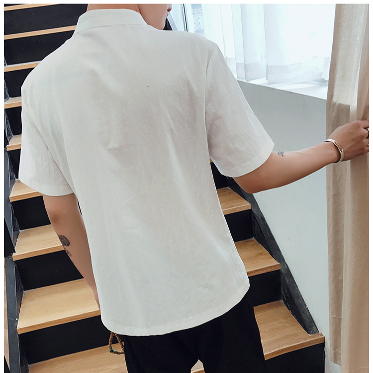 남성 여름 판버튼 셔츠 패션 반팔 상의