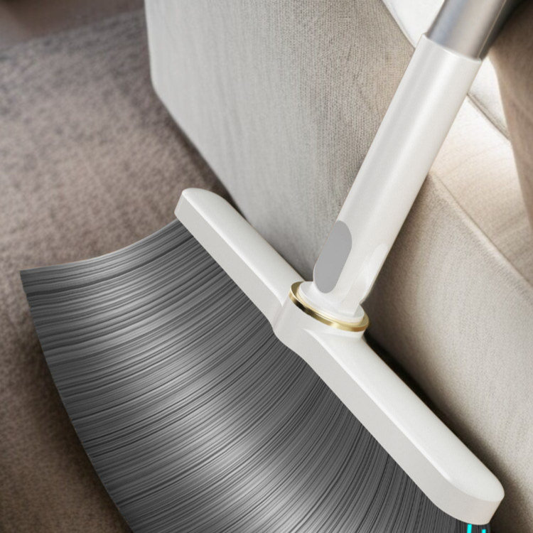 完璧な家庭用ほうきちりとりセット 太くなった長い柄の柔らかい毛の多機能掃除用具