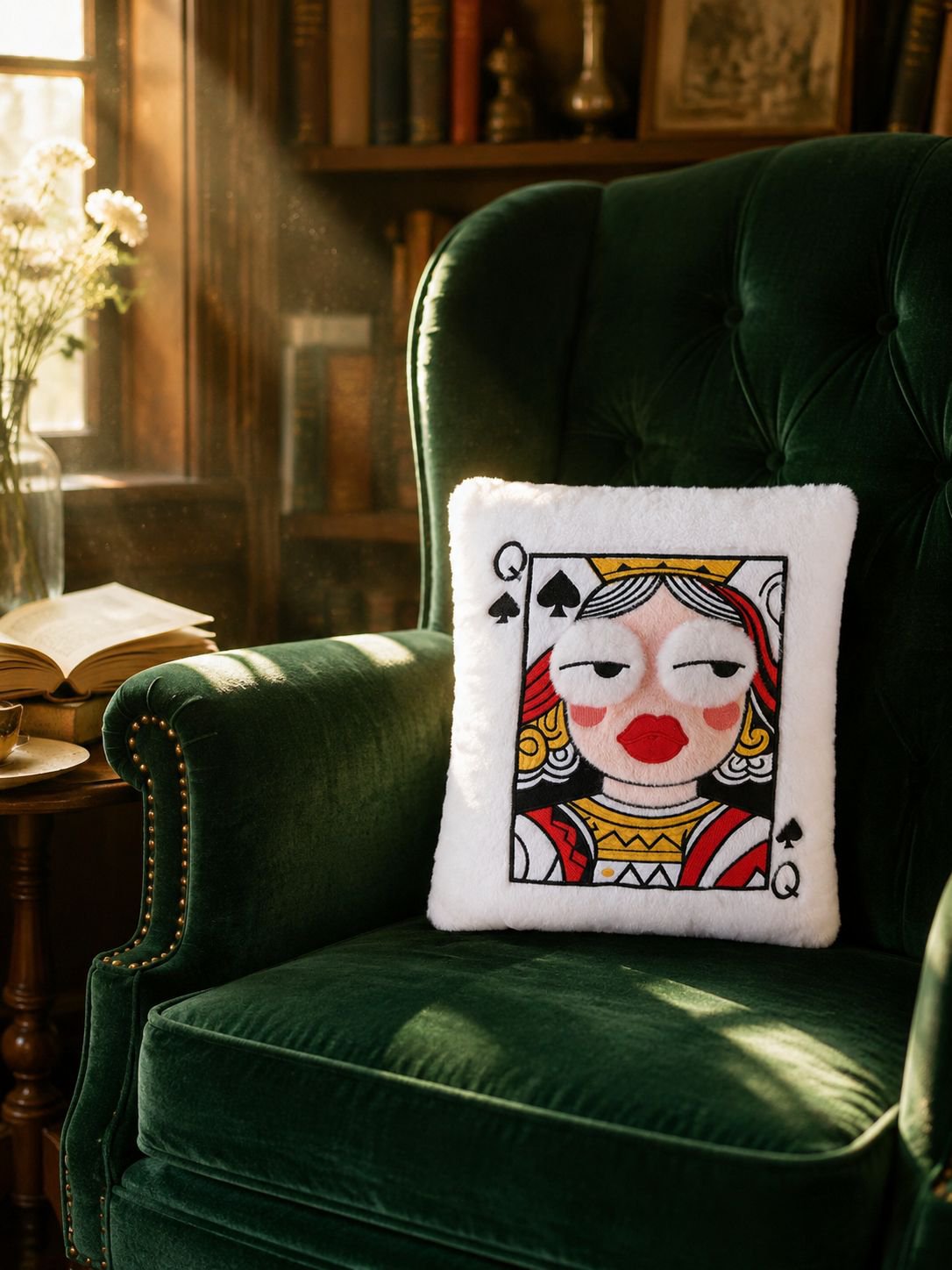 Soft and cozy playing card cushion for friends