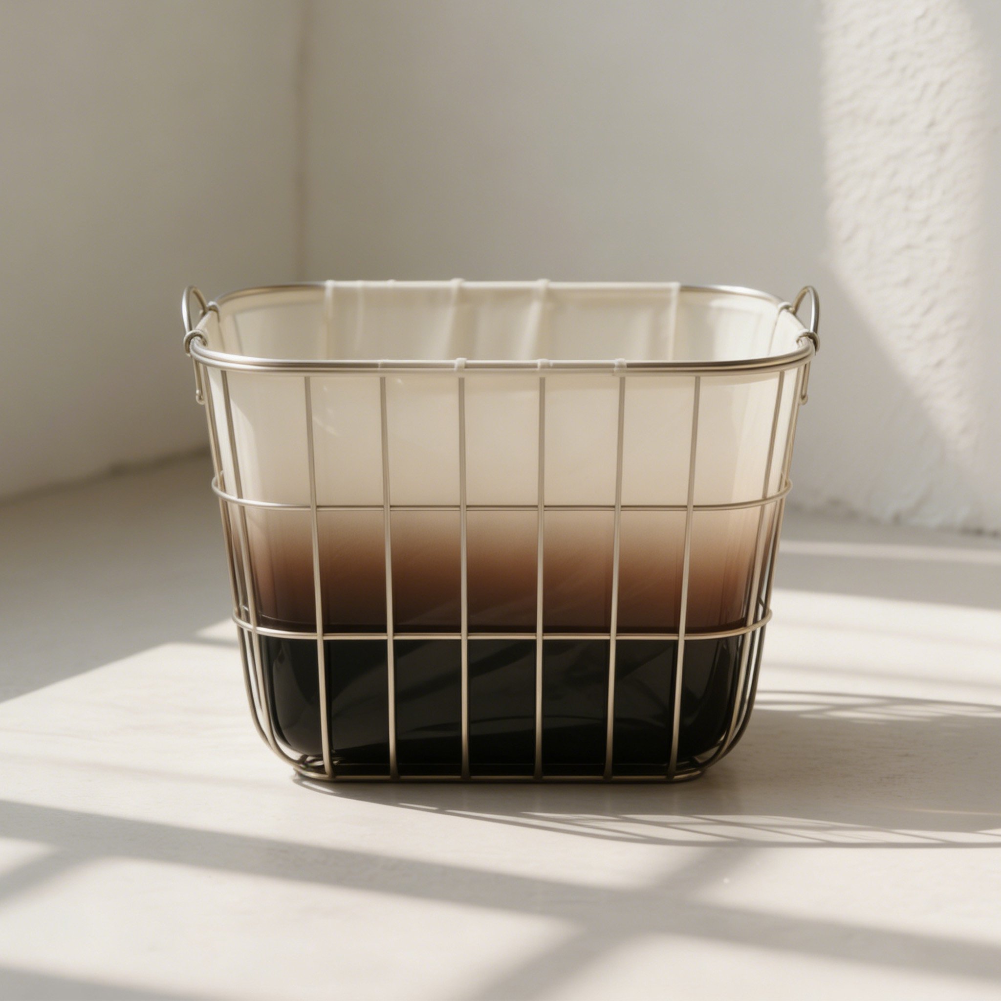 アイアンファブリック収納バスケット3個セットの全体写真