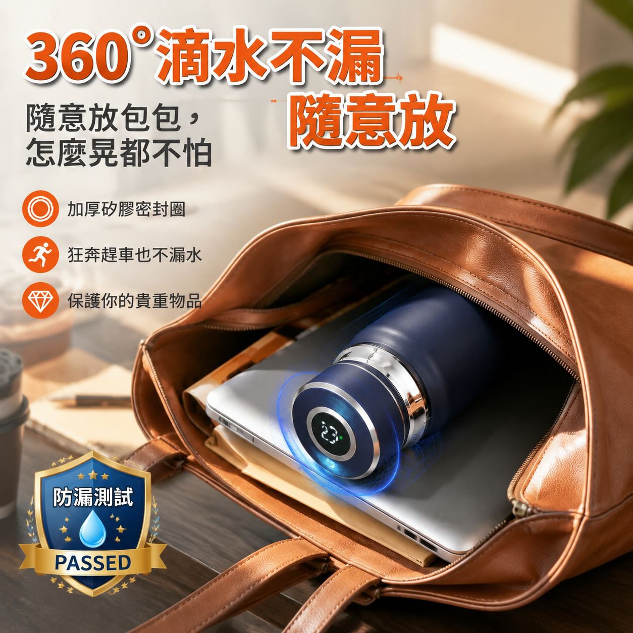 新款304不鏽鋼智能水杯 便攜高顏值車載杯 男女適用