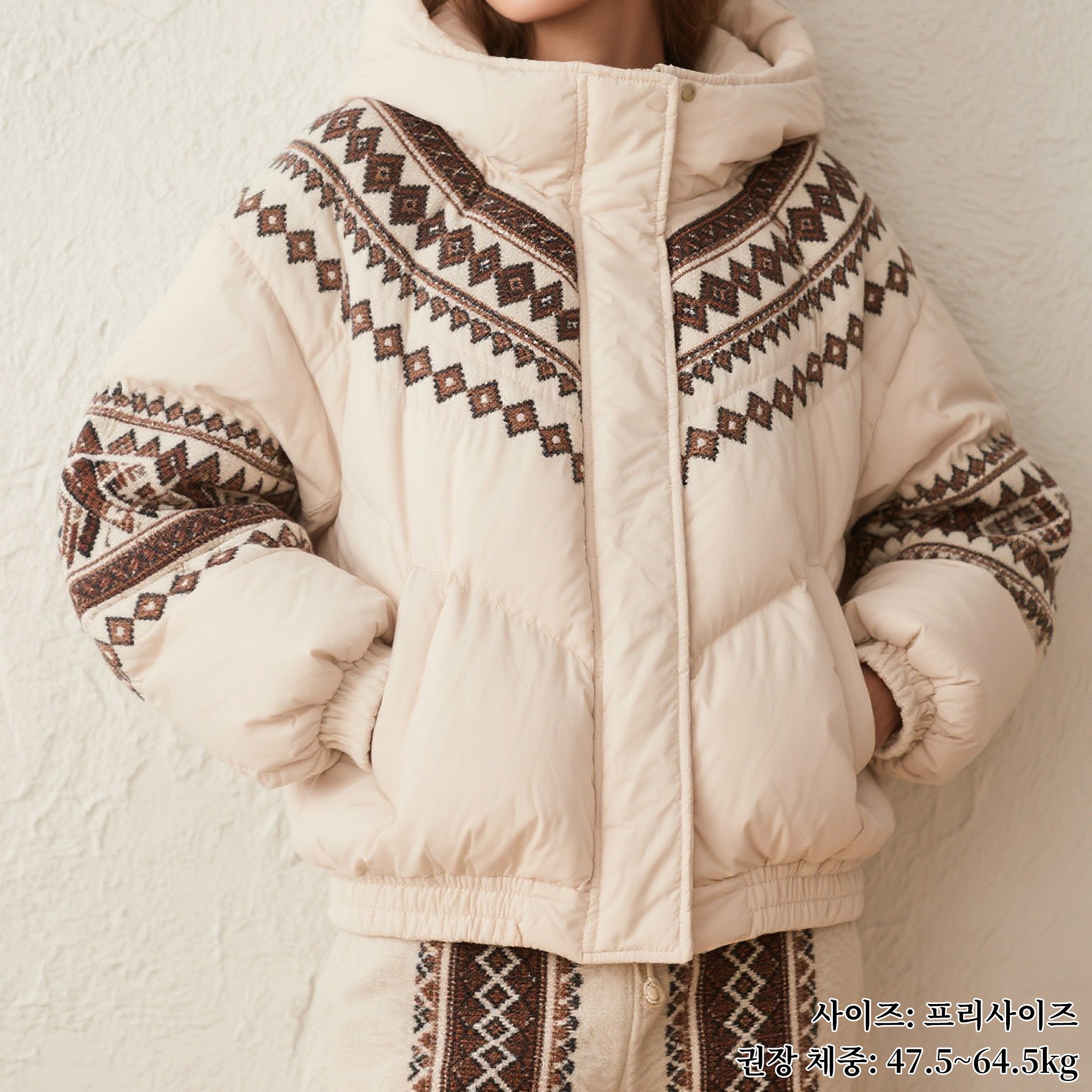 여성용 코튼 아우터 데일리 스타일링