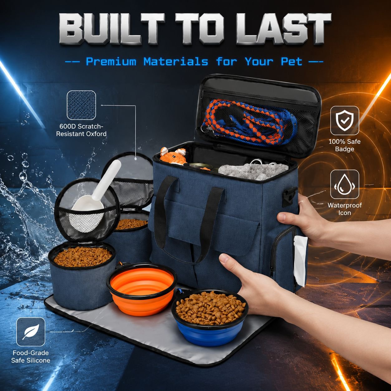 Pet Travel Bag & Dog Food Storage Bag