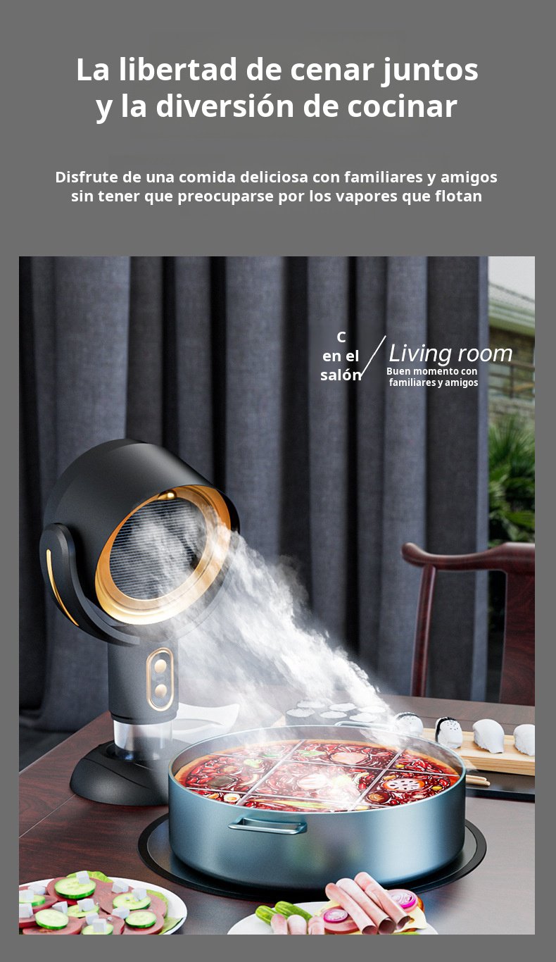 Detalle del filtro del mini extractor de humo