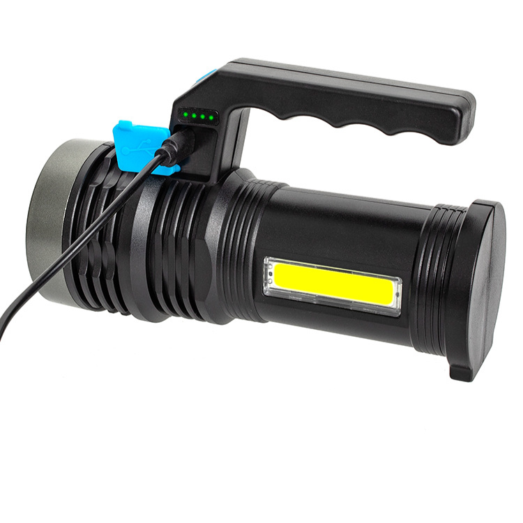 ไฟฉาย LED แบบชาร์จได้ ขนาดเล็ก แสงแรง สำหรับตั้งแคมป์กลางแจ้ง 3W ไฟส่องหา