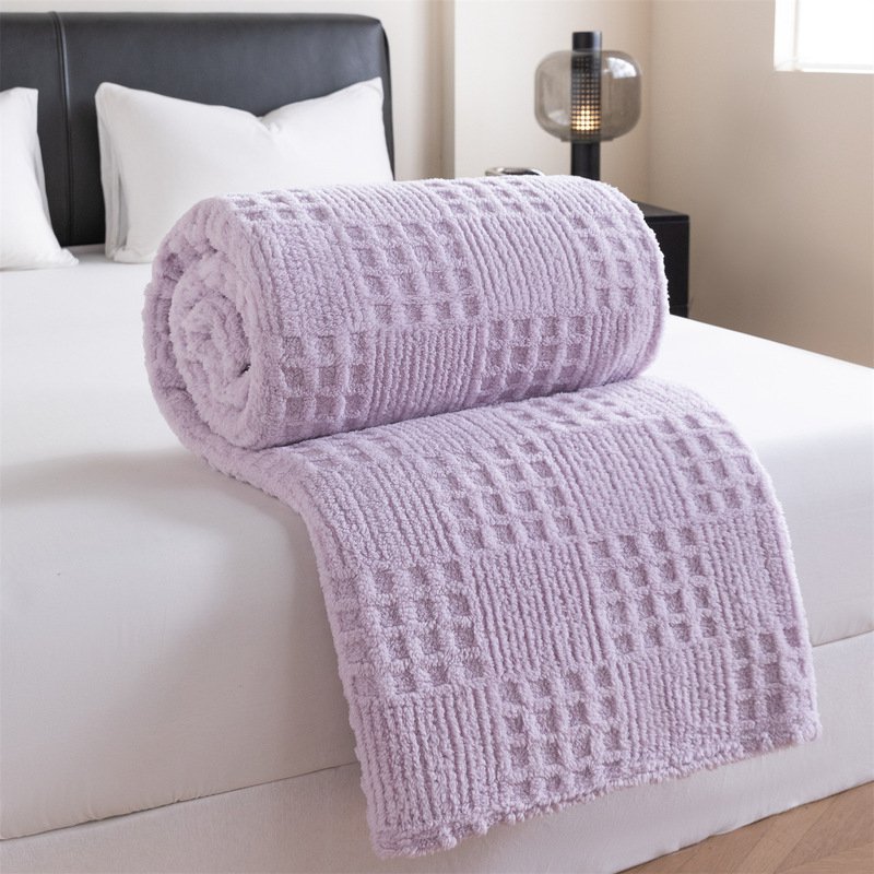 Double-Sided Fleece Waffle Jacquard
