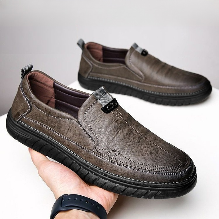 남성 드라이빙화 소프트 바닥 통풍 미끄럼 방지 구두 남성 캐주얼화 아빠 신발 중년 드라이빙화