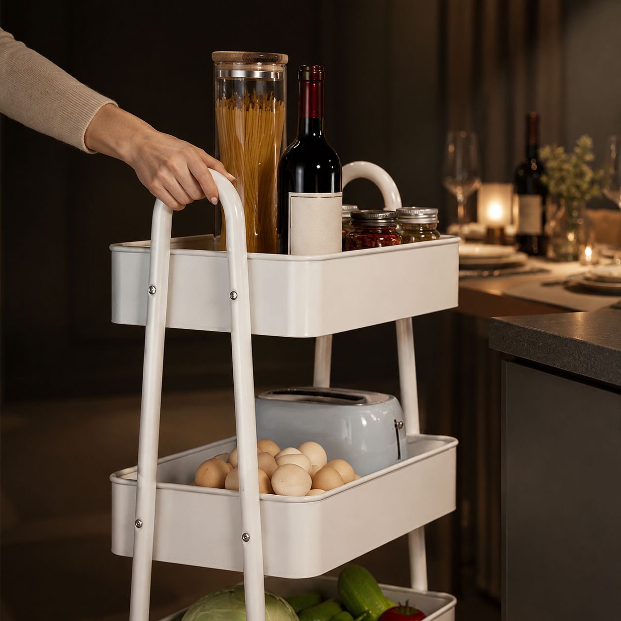 Estante multiusos extraíble para cocina, baño y dormitorio