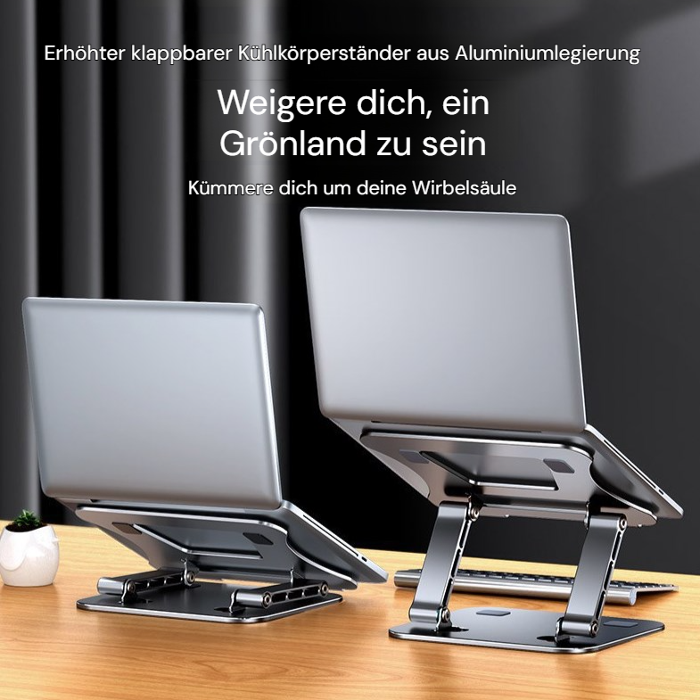 Laptop-Ständer aus Karbonstahl, Desktop-Höhe, klappbar, Kühlregal, drehbarer Laptop-Ständer