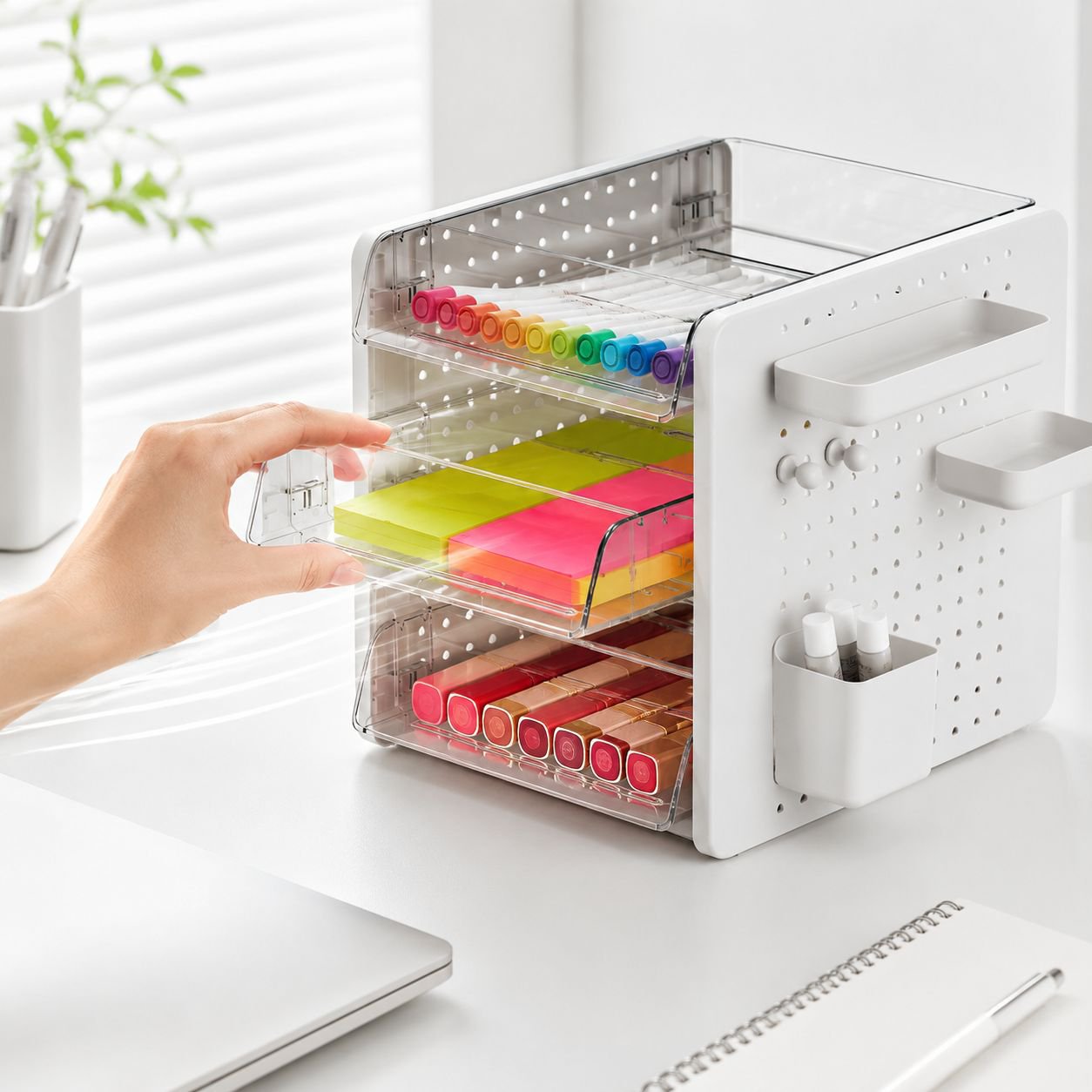 Durable plastic organizer box for multipurpose use