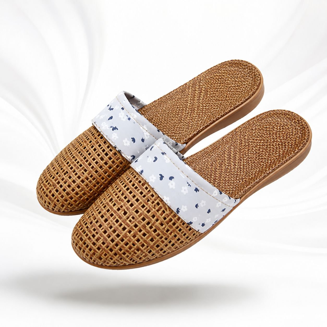 夏用リネンカップルサンダル、男性用室内滑り止め厚底木製床用、女性用通気性ホームウェア