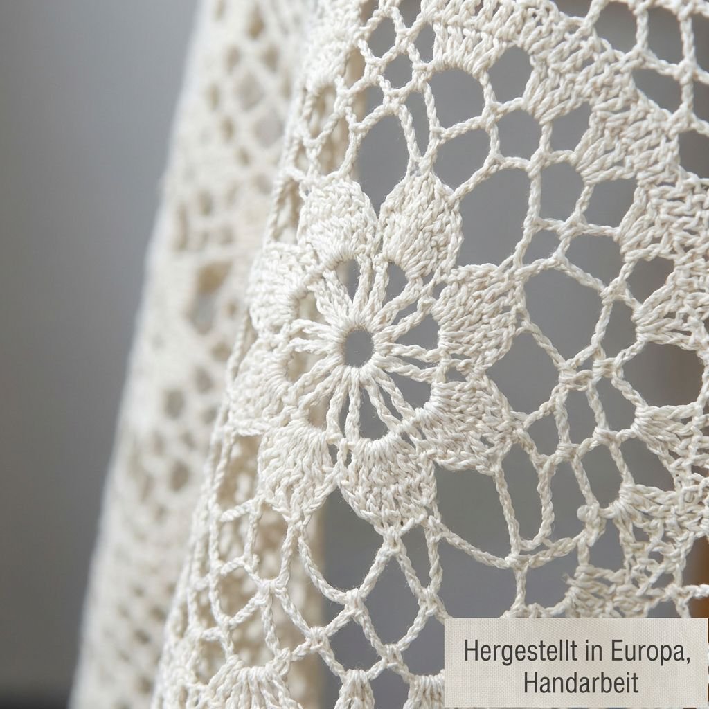 Tischdecke aus durchbrochener Häkelspitze